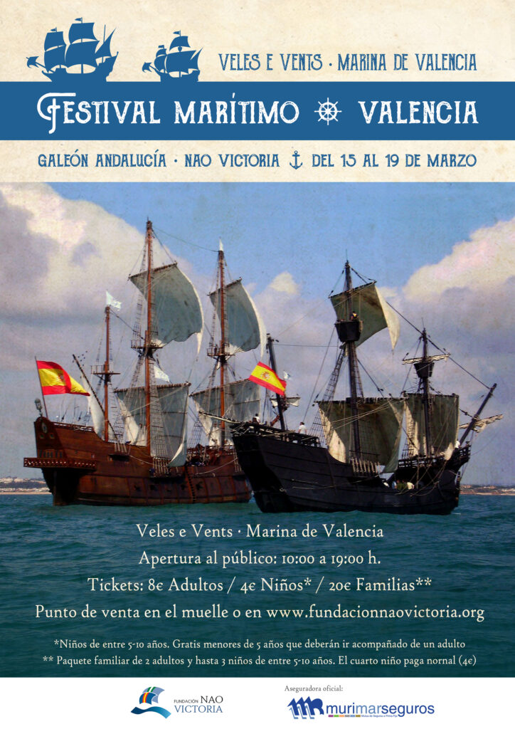 Festival Marítimo de Valencia 2018 y 2020: El Festival Marítimo de Valencia es un evento entre diferentes ciudades y países que acoge la llegada de grandes buques históricos que hicieron de España y sus puertos referentes en el comercio e intercambio cultural durante siglos.